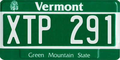 VT license plate XTP291