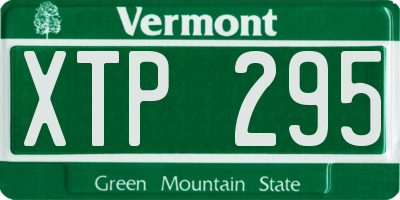 VT license plate XTP295
