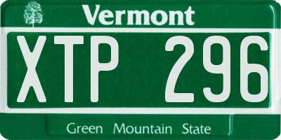 VT license plate XTP296
