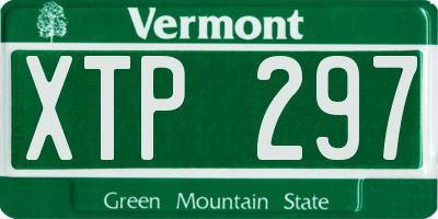 VT license plate XTP297