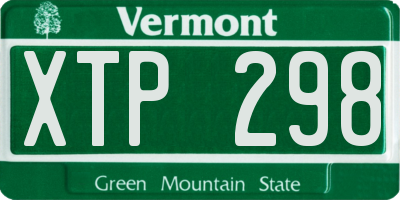 VT license plate XTP298