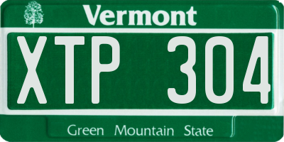 VT license plate XTP304
