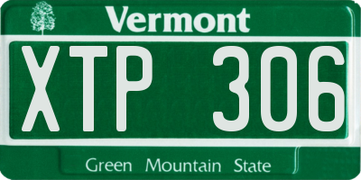 VT license plate XTP306