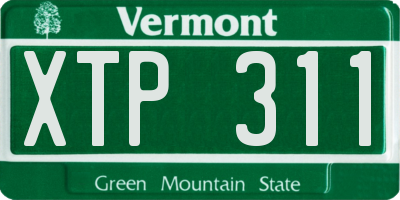 VT license plate XTP311