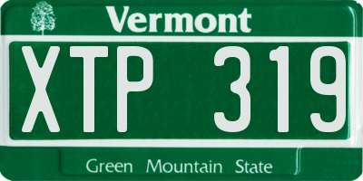 VT license plate XTP319
