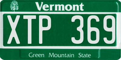 VT license plate XTP369