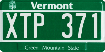 VT license plate XTP371