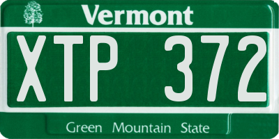 VT license plate XTP372