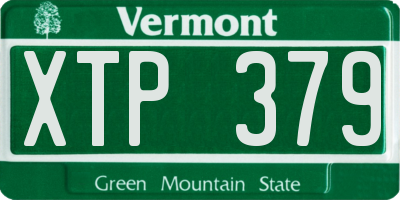 VT license plate XTP379