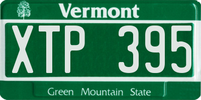 VT license plate XTP395