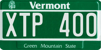 VT license plate XTP400