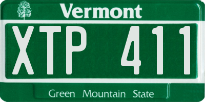 VT license plate XTP411