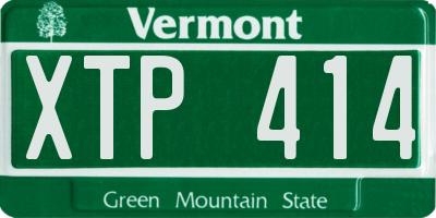 VT license plate XTP414