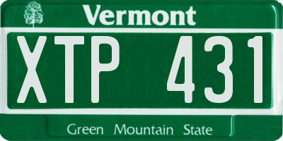 VT license plate XTP431