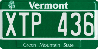 VT license plate XTP436