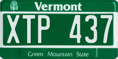 VT license plate XTP437