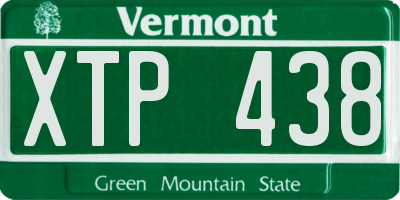 VT license plate XTP438