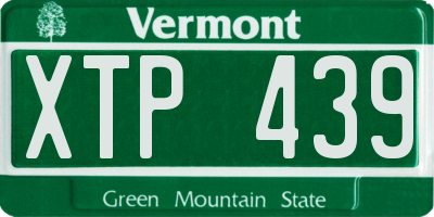 VT license plate XTP439