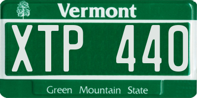 VT license plate XTP440
