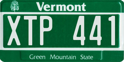 VT license plate XTP441