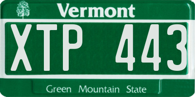 VT license plate XTP443