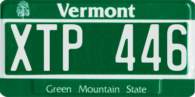 VT license plate XTP446