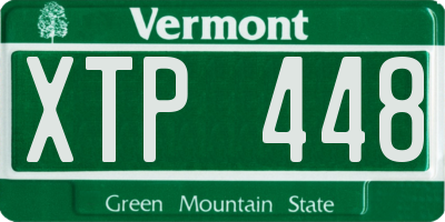 VT license plate XTP448