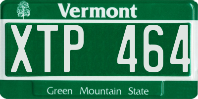 VT license plate XTP464