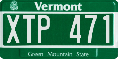 VT license plate XTP471