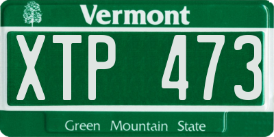 VT license plate XTP473