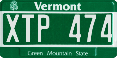 VT license plate XTP474