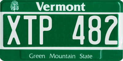 VT license plate XTP482