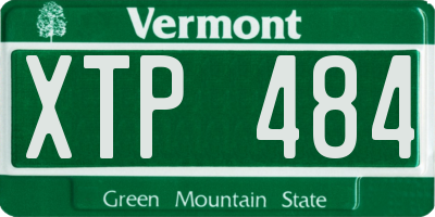 VT license plate XTP484