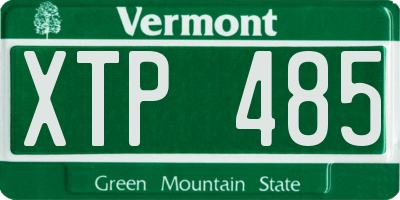 VT license plate XTP485