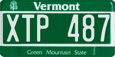 VT license plate XTP487