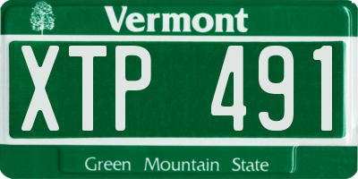 VT license plate XTP491