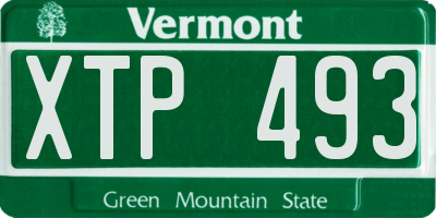 VT license plate XTP493