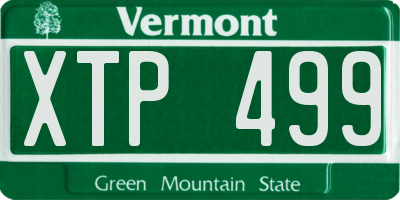 VT license plate XTP499