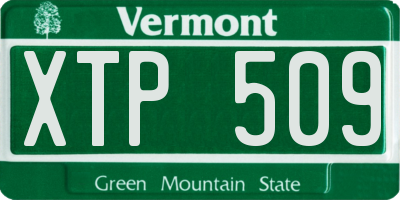 VT license plate XTP509