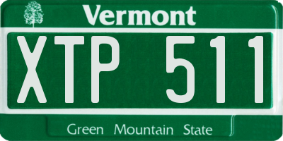 VT license plate XTP511