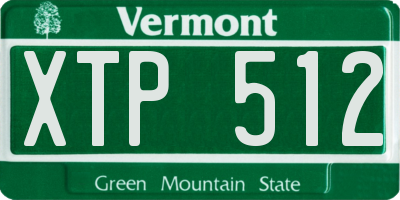 VT license plate XTP512