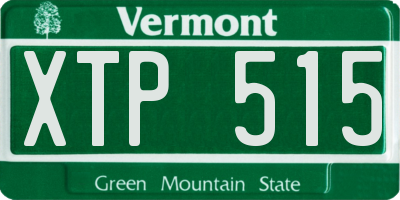 VT license plate XTP515