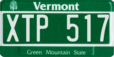 VT license plate XTP517