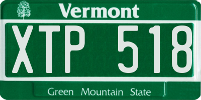 VT license plate XTP518