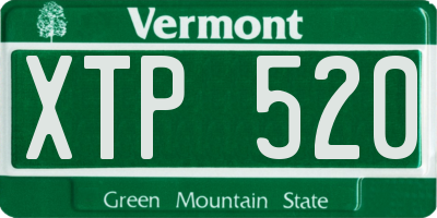 VT license plate XTP520