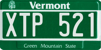 VT license plate XTP521