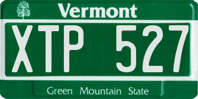 VT license plate XTP527