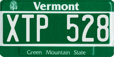 VT license plate XTP528