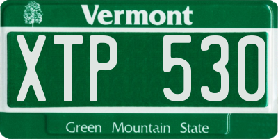 VT license plate XTP530
