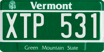 VT license plate XTP531